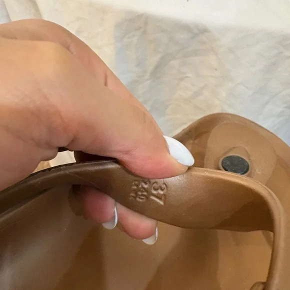 Birkenstock EVA Gizeh Rose Gold Metallic Sandals Shoes Women’s Size 37 - Picture 3 of 5